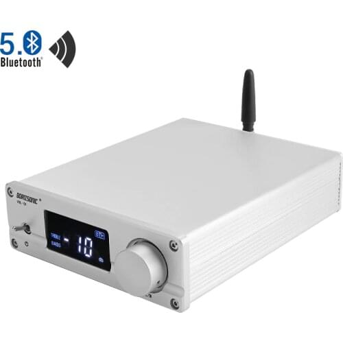 BRZHIFI HIFI NJW1194 Bluetooth 5.0 APTX Receiving Remote Preamplifier 5 Way Lossless Handover Preamp With Treble Bass LED Disply