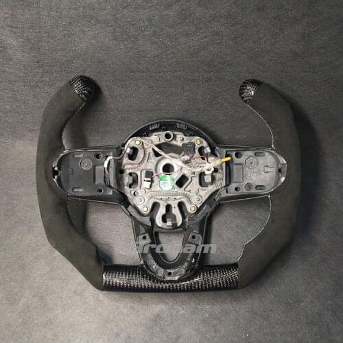 Carbon Fiber Steering Wheel With Suede Leather Racing Style For Mini Cooper R55 R56 R60 R61 F55 F56 F60 Clubman Countryman