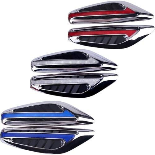 2pcs 12V Universal Car Side Turn Signal Light Lamp Led Side Marker Signal Light Indicator Blade Shape Fender Lamp Auto White