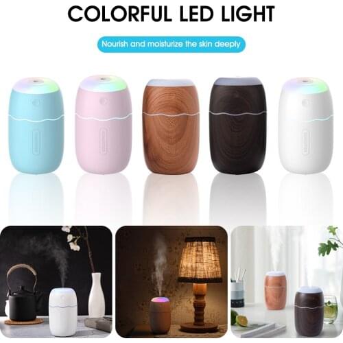 280ml Indoor Humidifier with Colorful Led Night Light Essentai Oil Diffuser Usb Misting Aroma Diffuser Air Humidifier Shipping