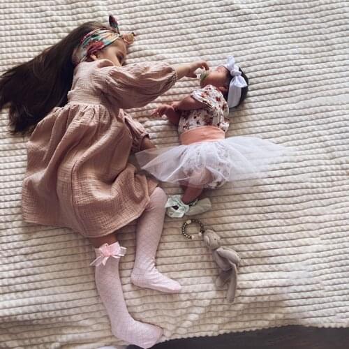 Spring Muslin girls Dresses Princess Autumn Spring Children Kids Clothes Outfits Organic Cotton Casual Lovely Baby Girls Dress