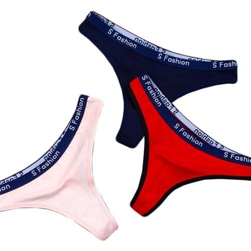 100% Womens Cotton Thongs Ladies Sexy Lace Patchwork Hollow Out Panties Female Breathable Low Waist Underwear Solid Color