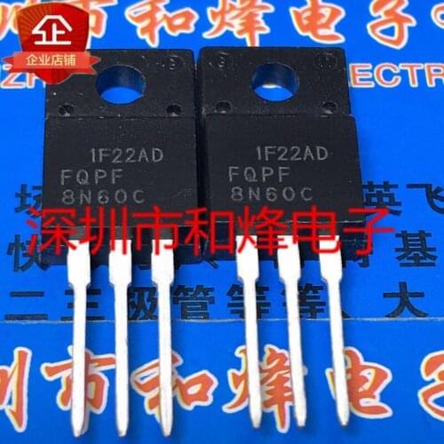 10PCS FQPF8N60C TO-220F