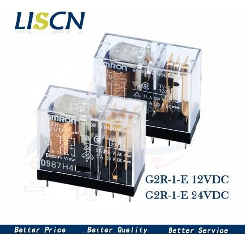 2PCS OMRON RELAY G2R-1-E-12VDC G2R-1-E-24VDC G2R-1-E 12V 24V 16A 8pin Brand new and original relay