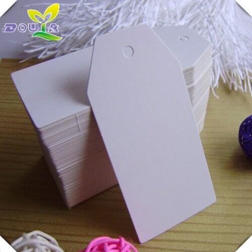 4.5X9.5Cm White Cardboard Trapezoid Blank Card Baking Decoration Diy Package Card Hanging Label
