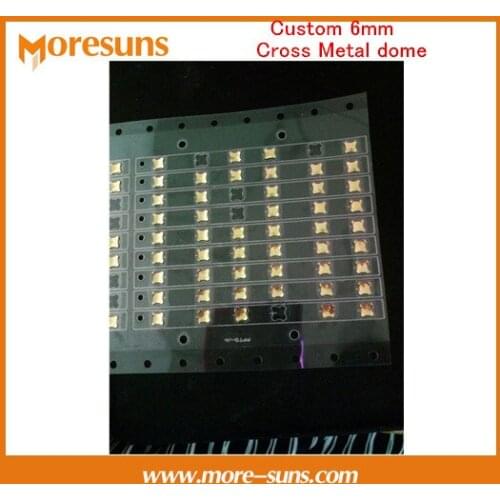 Free Ship 50pcs Custom 6mm cross Metal dome stickers/ Conductive membrane switch ATM Door control panel Metal dome switch parts