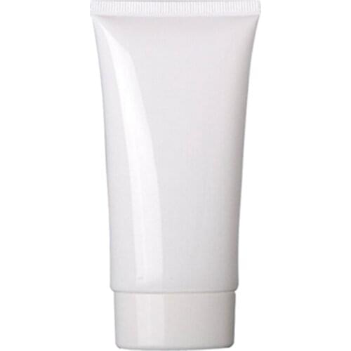 Smooth Facial Cleanser Tubes Refillable Lotion Sunscreen Squeezable Bottle White