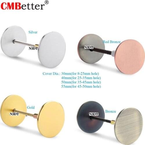 Stainless Steel Door Hole Cover Plate Filler Bell Entry Door Security Covering Unused Hardware Holes Gold Silver Red Bronze
