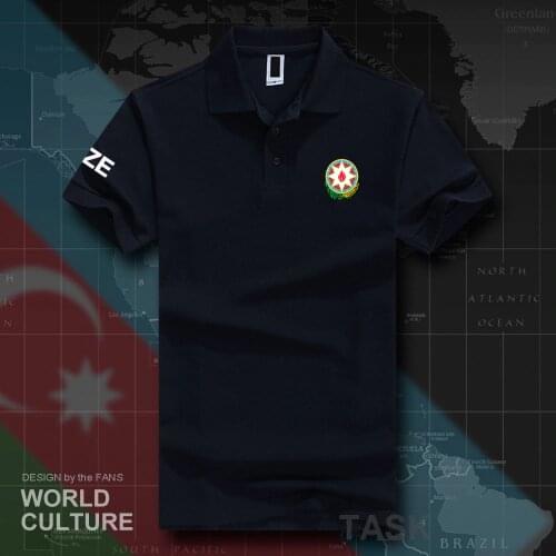 Azerbaijan Azerbaijani AZE polo shirts men short sleeve white brands printed for country cotton nation team fashion clothes 20
