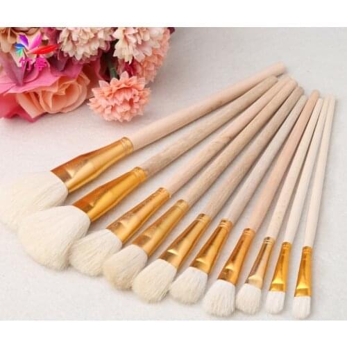 Brushes Set for Art Painting Oil Acrylic Watercolor Drawing Craft DIY Kid Paint Brushes Painting Supplies 10Pcs