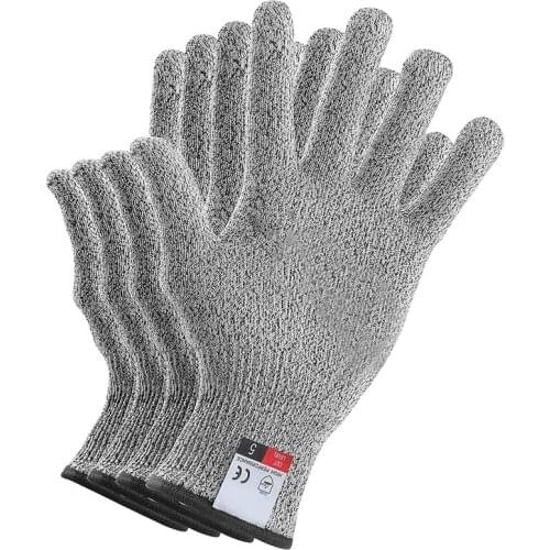 New 2 Pairs Cut Resistant Gloves Food Grade Level 5 ,Kitchen for Oyster