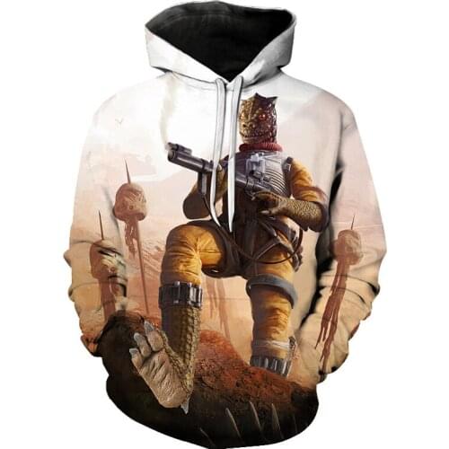 2021 autumn/winter new 3D clown print hoodie men and women anime cartoon casual trend graphic clothes pullover sports hoodie