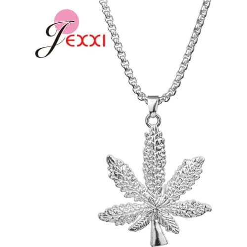 Gold Color Hip Hop Tree Leaf Necklace For Women Men Party Pendants Necklaces Unisex Plant Jewelry Collar Luxury Choker