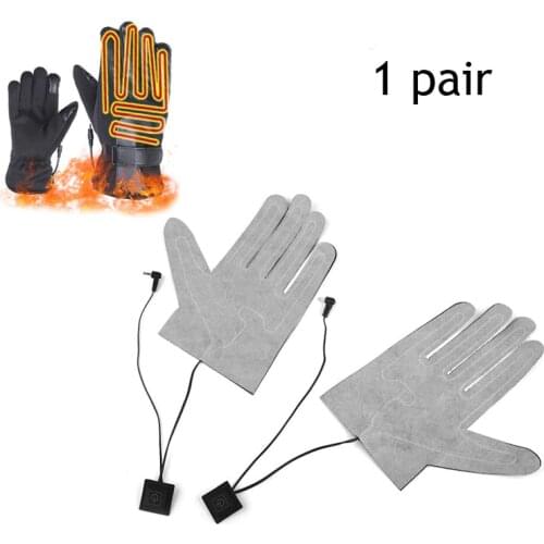 A Pair Of Five-finger Gloves Heating Sheet Lithium Battery Power Supply With Three-speed Thermostat Switch Heating Sheet Winter