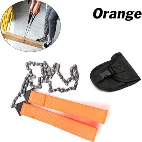 Chainsaw Wood Cutting Machine Portable Handheld Survival Chain Saw Emergency Chainsaw with Bag Camping Hiking Tools