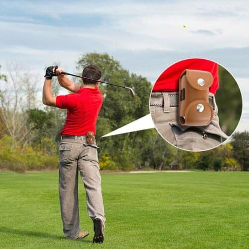Portable Faux Leather Golf Ball Tees Holder Waist Pouch Storage Bag Container Outdoor Golf Storage Bag Sports Accessories