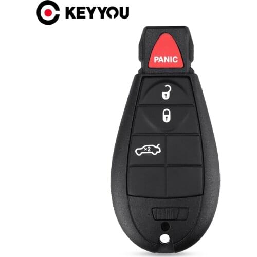 KEYYOU 4 Buttons Remote Case Smart Key Shell For Chrysler For Jeep For Dodge Durango Grand Caravan Grand Cherokee Dart