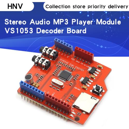 VS1053 VS1053B Stereo Audio MP3 Player Shield Record Decode Development Board Module With TF Card Slot For Arduino UNO R3