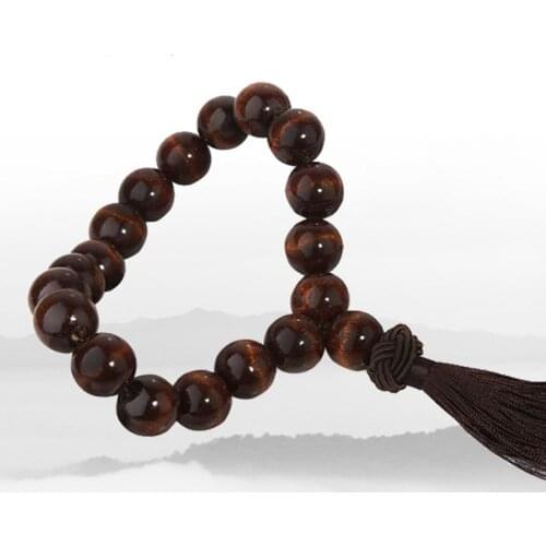 Wooden Buddhist Bead Car Rear View Mirror Pendant Interior Decoration Pendant Pine Chinese Style Mascot Car Accessories Pendant