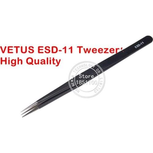 Highly Commend Repairing Maintenance Tools Tweezers ESD 11 Anti-acid Non-corrosive Stainless Steel Tweezer