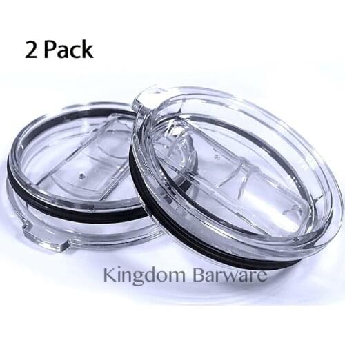 2PCS Replacement spill proof and Splash Resistant lid perfect for rambler cups and most other 30 ounce stainless steel tumblers