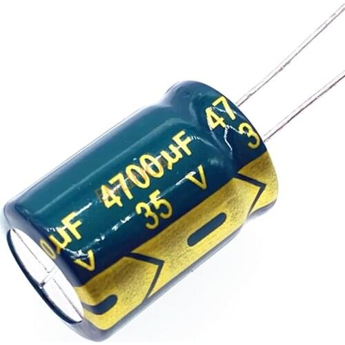 20pcs/lot 16*25 Or 18*25mm P55 Low ESR/Impedance High Frequency 35v 4700UF Aluminum Electrolytic Capacitor 4700UF35V 20