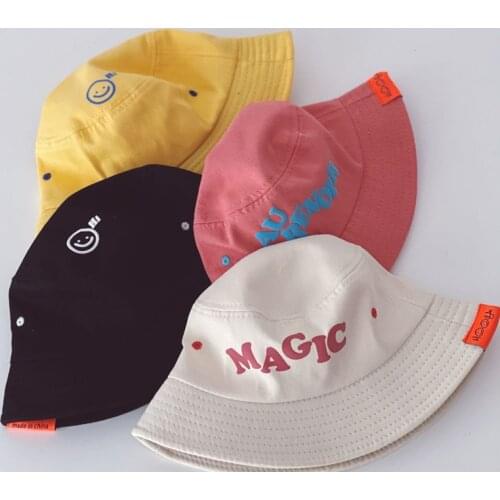 2021 Spring New Arrival Girls Fashion Letter Hats Kids Smile Letter Hats Baby Hat