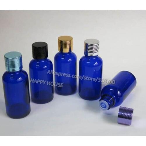360pcs/lot 30cc Cobalt Blue Glass Bottle 1oz Blue Glass Essential Oil Container Blue Essential Oil Bottle