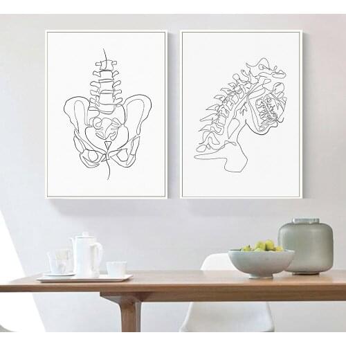 Abstract Wall Art Canvas Painting Vertebrae Anatomical Human Medical Posters And Prints Office Decor Picture Living Room Decor