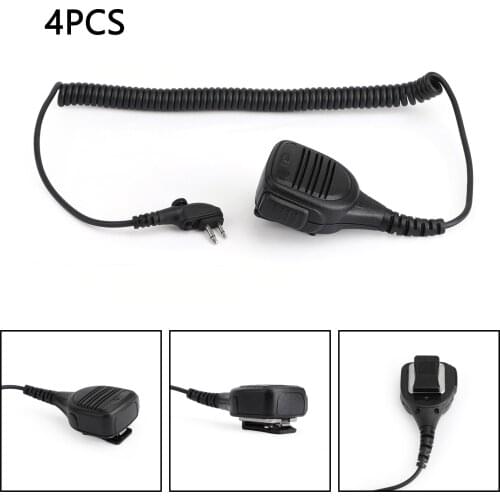 Artudatech 4PCS IP54 Waterproof Handheld Speaker Mic For HYT TC-518 TC-500S for Hytera PD500 PD560 TD510 TD520