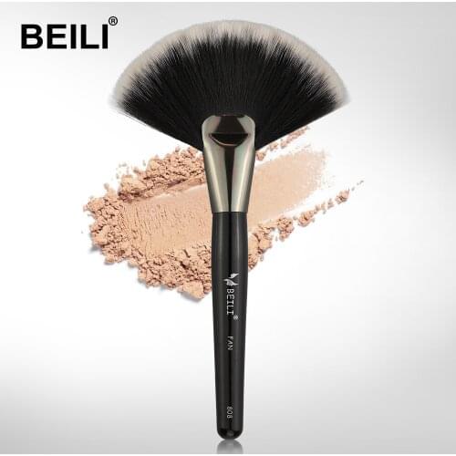 BEILI 1 Piece Synthetic hair Single Big Powder Fan Cream Foundation Stippling Finish Single Makeup Brushes
