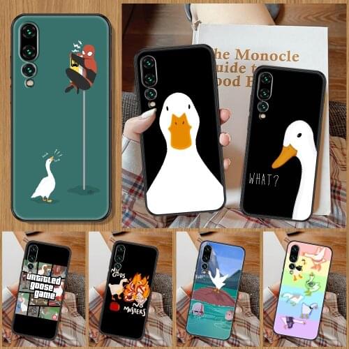 Untitled Goose Duck Game Phone Case For Huawei P Mate P10 P20 P30 P40 10 20 Smart Z Pro Lite black art hoesjes trend bumper