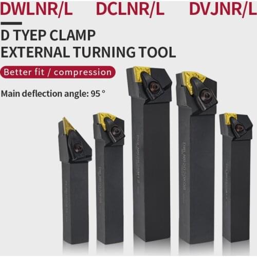 External Turning Tools Holder DWLNR/DCLNR/DVJNR/L2020/2525 for Carbide Insert WNMG08/CNMG12/VNMG16 Lathe Cutting Tools