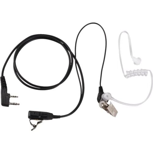 Hot-Air Acoustic Tube Earpiece for Baofeng Walkie Talkie Portable Radio Accessories 2 Pin PTT Headset Microphone for BF-888S UV