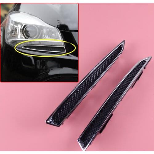 DWCX 1Pair DV45-8228-AA ABS Headlight Lower Bracket Moulding Trim DV45-8229-AA Fit for Ford Escape 2013 2014 2015 2016