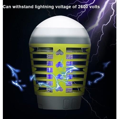 2 in 1 Electronic Mosquito Repellent Lamp LED Waterproof Repeller Killer Light Traps Camping Lantern ALI88