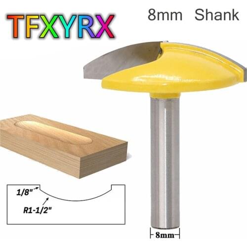 1pc 8mm Shank Small Bowl Flat Bottom Router Bit Wood Milling Cutter Door Line Knife Woodworking Tools