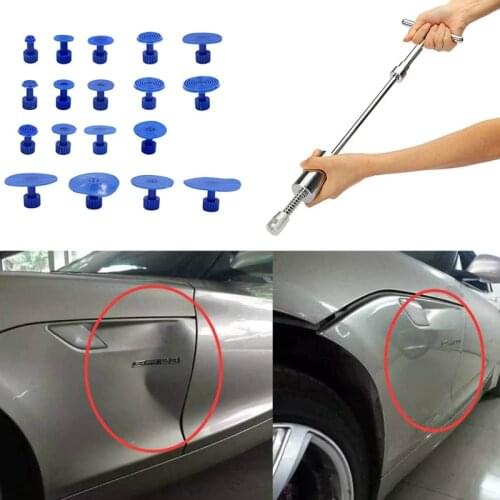 Car Body Paintless Dent Repair Tool Plastic Dent Removal Slide Hammer Glue Puller Tabs Pad Automobile Repair Tools Set