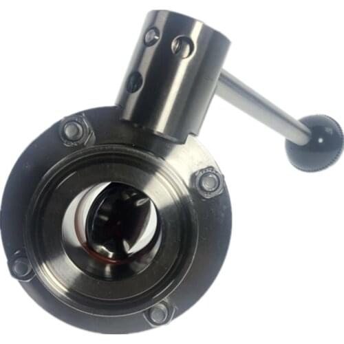 DN25-DN50 Tri Clamp Sanitary Stainless Steel SS304 Butterfly Valve Silicon Seal Pull Handle Home Brew Valve