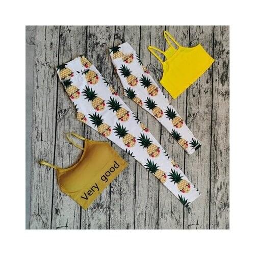 Print Mother and Daughter Fitness Suits Tanks Tops +Elastic Yoga Leggings Pants Mom And Daughter Family Matching Sports Outfits