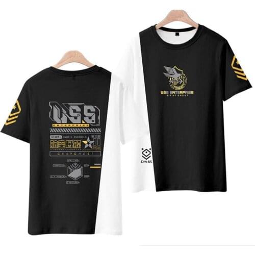 Anime Cos Azur Lane Summer Short Sleeve Tshirts Round Neck Casual Funny Trend Womens and Mens Top