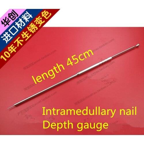 Medical orthopedic instrument femur tibia humerus Remote PFNA Gamma Intramedullary nail Depth gauge Measuring rule finder tool