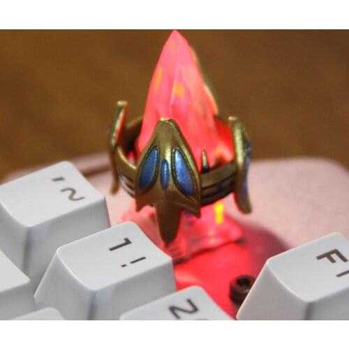 Handmade keycaps for Starcraft Personality Stereo Keycap Crystal Tower Cross Axis Game Mechanical Keyboard Keycap