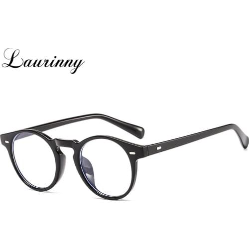 New Eye Protection Female Eyeglasses Women Rivet Design Small Round Frame Blue Light Eyewear Blocking Optical Clear Lens Glasses
