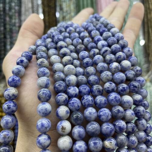 Wholesale Natural blue sodalite Round Loose beads For Jewelry Making For Bead worke Diy Bracelet Necklace 4mm 6mm 8mm 10mm 12mm