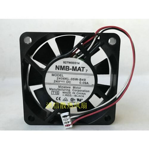 Original 6015 2406kl-05w-b29 24V 0.08A 3-wire inverter cooling fan