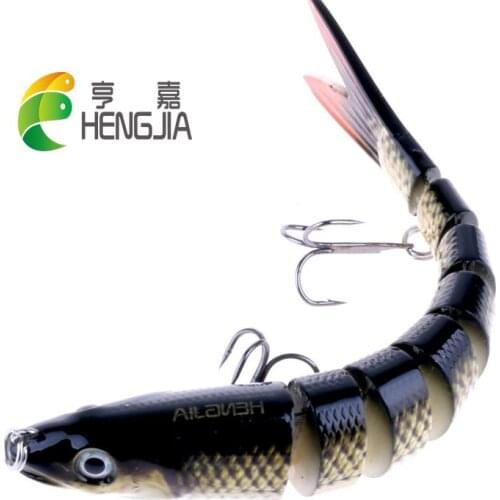 HENGJIA 1pc 13.6cm 18.7g 6#hooks hard plastic mutil jointed minnow fishing lures wobblers artifical crankbaits pesca swim baits