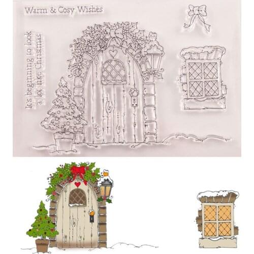 Clear Stamp for Scrapbooking Transparent Stamps Silicone Rubber Stamps for Card Making DIY Photo Album Decor christams house