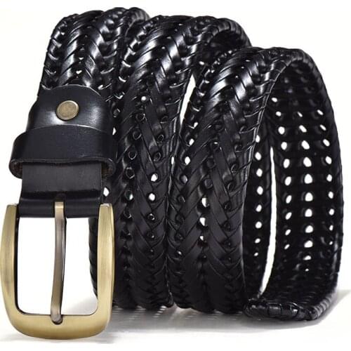 Hand-Woven Belts For Men Women Couples Retro Belts Breathable Pin Buckle Trousers Street Personality Fashion Gifts New Hot Sale