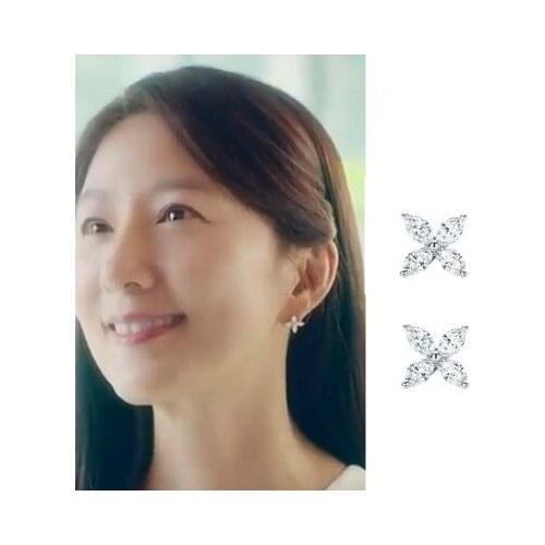 Korean dramas Kim Hee Ae The Married Life Star Fashion Earrings stud ресницы piercing man